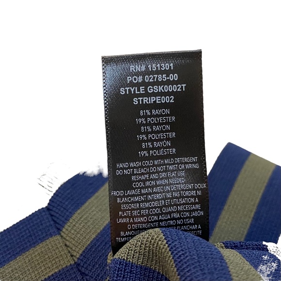 Good American | Striped Long Sleeve Crop Top Size 2 / M - Picture 10 of 10